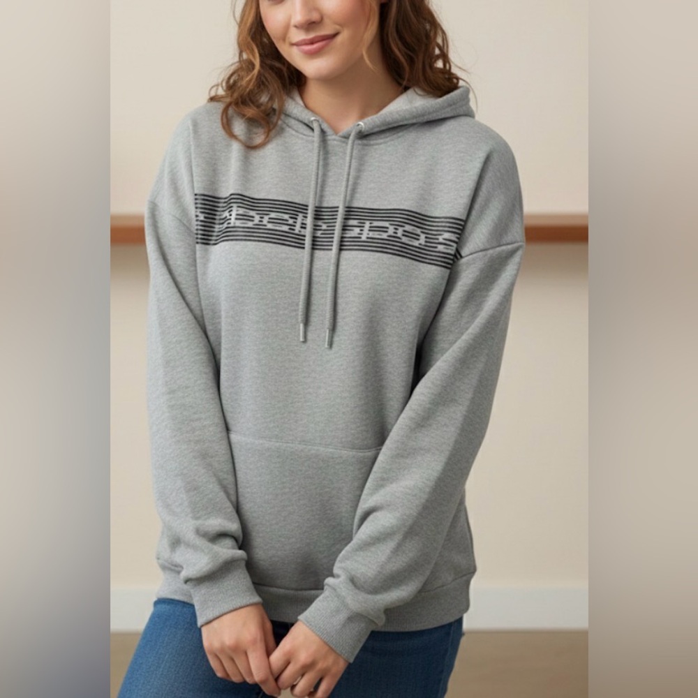 Bebe Sport Gray Sweatshirt Hoodie Size 3X EUC